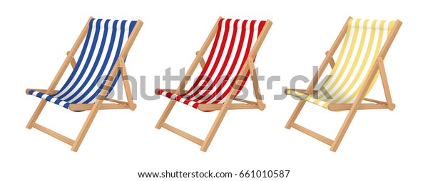 Deck chair set. Isolated for all backgrounds. Vector\
design. 