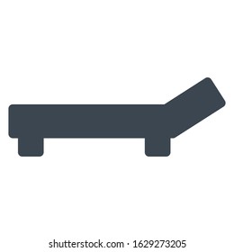 deck chair vector glyph color icon 