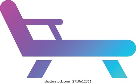 Liegestuhl Vektor Symbol Design Illustration