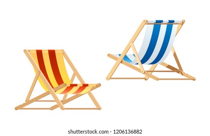 Deck Chair Wood Chair Vector Stock Vector (Royalty Free) 1206136882 ...