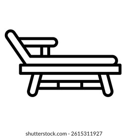 Deck Chairs icon line vector illustration