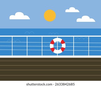 Deck of a cruise ship.