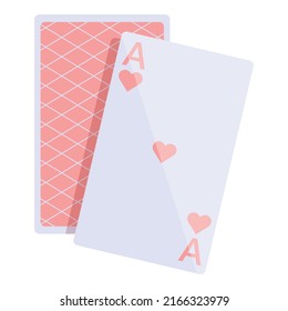 Deck game cards icon cartoon vector. Casino card. Hand play