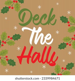 deck the halls greeting card design