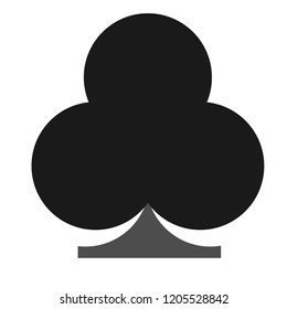 deck playing card symbol, black clubs