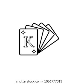 a deck of playing cards icon. Element of casino for mobile concept and web apps. Thin line  icon for website design and development, app development. Premium icon