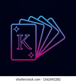 A deck of playing cards nolan icon. Simple thin line, outline vector of casino icons for ui and ux, website or mobile application