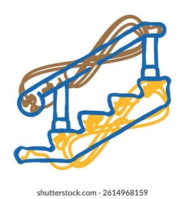 deck posts and handrails doodle icon sketch vector. deck posts and handrails sign. isolated symbol illustration