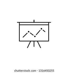 deck presentation statistics outline icon. Signs and symbols can be used for web, logo, mobile app, UI, UX