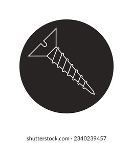 Dibujo de tornillos icono diseño de ilustración de vector