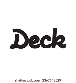 deck text on white background.