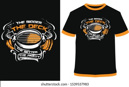 The deck t-shirt - Vector graphic, typographic poster, vintage, label, badge, logo, icon or t-shirt