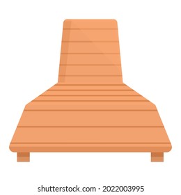 Deckchair icon cartoon vector. Beach chair. Sunbed deck
