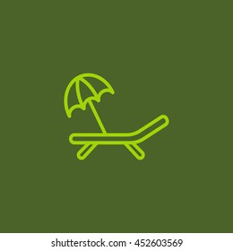  Deckchair icon flat.