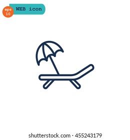  Deckchair icon flat.