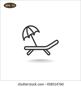  Deckchair icon flat.