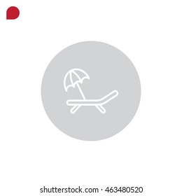  Deckchair icon flat.