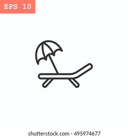  Deckchair icon flat.