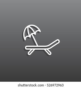  Deckchair icon flat.