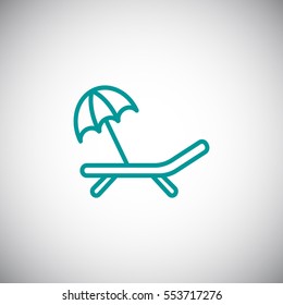  Deckchair icon flat.