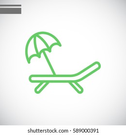  Deckchair icon flat.
