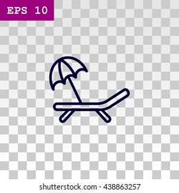 Deckchair icon illustration