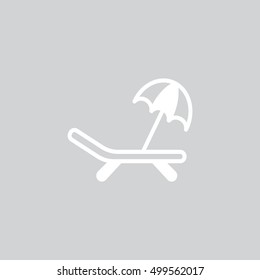 Deckchair icon vector.