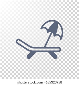 Deckchair icon vector.