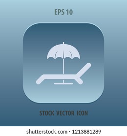 Deckchair icon, vector design