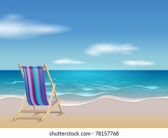 Tumbona en la playa