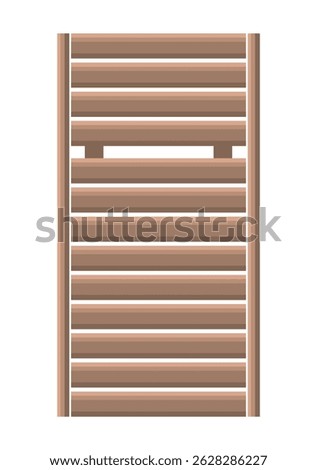 Deckchair top view. Entourage design. Furniture for master plan. Vector.