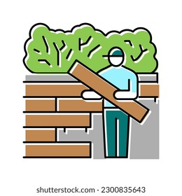decking installation repair color icon vector. decking installation repair sign. isolated symbol illustration