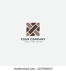 Decking pattern square logo texture