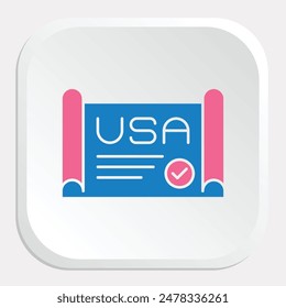 Declaration of Independence Day Icons: Celebrate Freedom and History with Dynamic Graphics