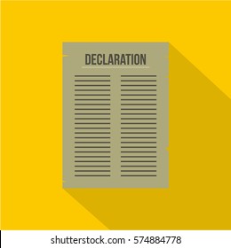 Declaration of Independence icon. Flat illustration of declaration of Independence vector icon for web