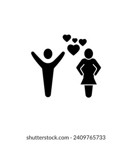 declaration of love concept line icon. Simple element illustration. declaration of love concept outline symbol design.