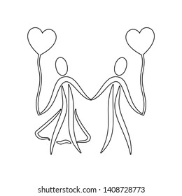declaration of love icon. Element of valentine's day, wedding for mobile concept and web apps icon. Outline, thin line icon for website design and development, app development