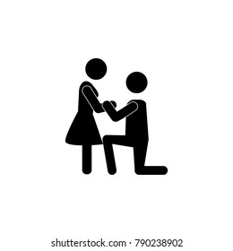 declaration of love icon. Lovers icon. Wedding element icon. Premium quality graphic design. Signs, symbols collection icon for websites, web design, mobile, info graphics on white background