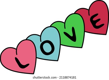 A declaration of love. Valentine is day. A romantic declaration of love. Vector illustration .