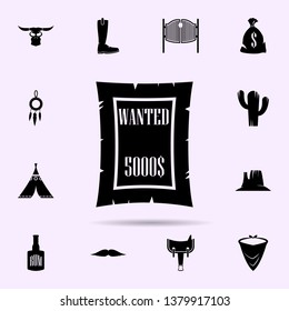 declaration of search icon. wild west material icons universal set for web and mobile