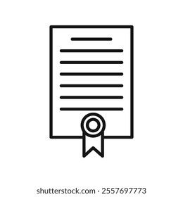 Declarations icon Isolated flat vector in outline