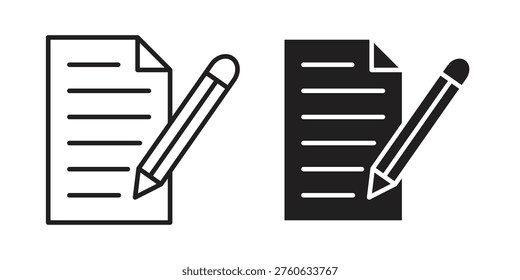 Declarations icon Line Design Vector Illustration. Solid Black icons