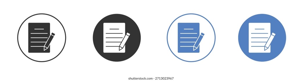 Ícone de declarações EPS Vetor minimalista simples