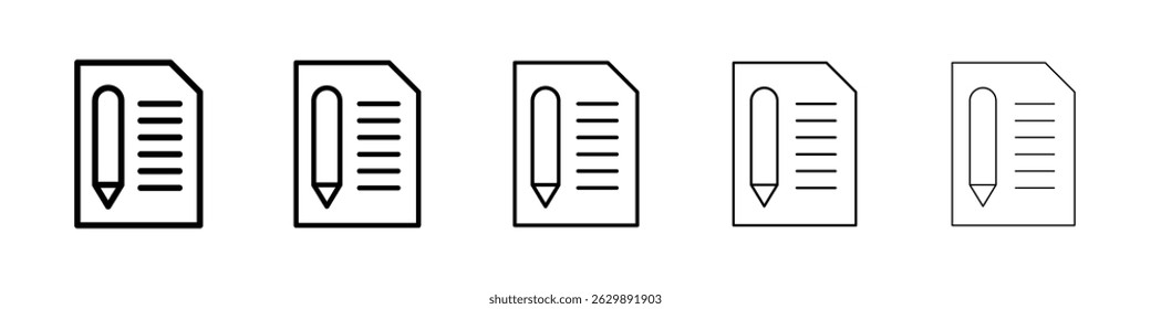 Declarations icon Simple thin line flat symbol