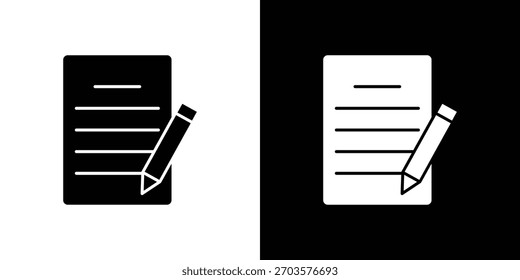 Logótipo do símbolo do ícone de declarações. Modelo gráfico.