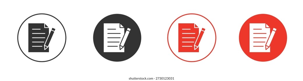 Declarations icon for ui or ux isolated on white for mobile app, editable