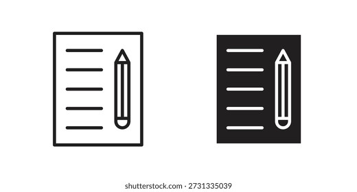 Iconos de declaraciones sobre fondo blanco. Signo de Vector de línea, símbolo para Web y móvil