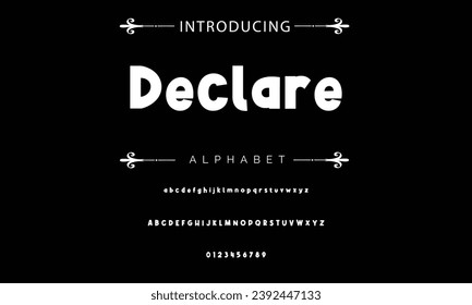 Declare Vector Illustration Playful Handmade Typography. Font For Kids And Games