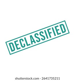 Declassified Letter Rubber Stamp Vector Design Template
