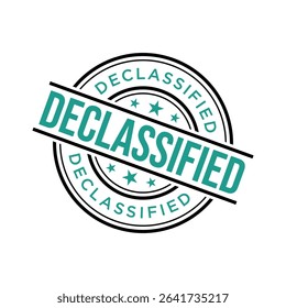 Declassified Letter Rubber Stamp Vector Design Template